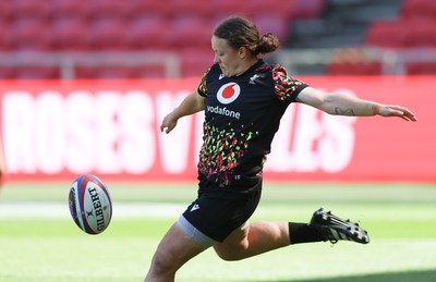 240426 - Wales Women’s Rugby Captain’s Run - Lleucu George during Captain’s Run at Ashton Gate, ahead of the Women’s 6 Nations match against England