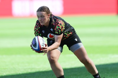 240426 - Wales Women’s Rugby Captain’s Run - Lleucu George during Captain’s Run at Ashton Gate, ahead of the Women’s 6 Nations match against England
