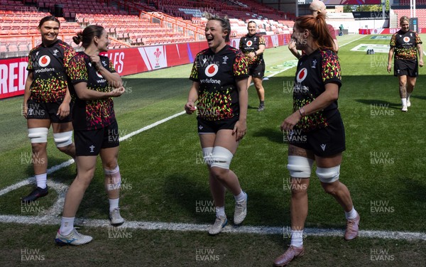 240426 - Wales Women’s Rugby Captain’s Run - during Captain’s Run at Ashton Gate, ahead of the Women’s 6 Nations match against England
