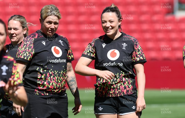 240426 - Wales Women’s Rugby Captain’s Run - Alisha Joyce during Captain’s Run at Ashton Gate, ahead of the Women’s 6 Nations match against England