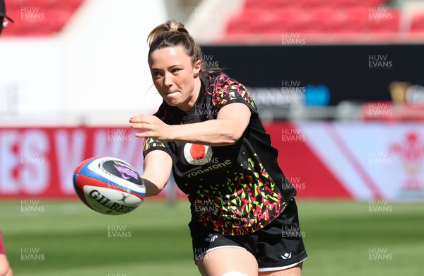 240426 - Wales Women’s Rugby Captain’s Run - Alisha Joyce during Captain’s Run at Ashton Gate, ahead of the Women’s 6 Nations match against England