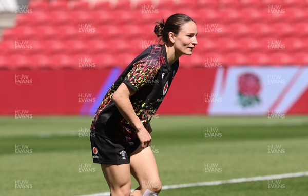 240426 - Wales Women’s Rugby Captain’s Run - Jasmine Joyce during Captain’s Run at Ashton Gate, ahead of the Women’s 6 Nations match against England