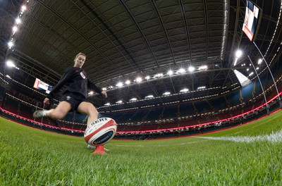 260424 - Wales Women Rugby Captain’s Run - Wales’ Keira Bevan during Captain’s Run at the Principality Stadium ahead of Wales’ Guinness Women’s 6 Nations match against Italy