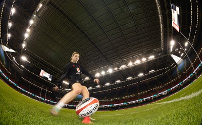 260424 - Wales Women Rugby Captain’s Run - Wales’ Keira Bevan during Captain’s Run at the Principality Stadium ahead of Wales’ Guinness Women’s 6 Nations match against Italy