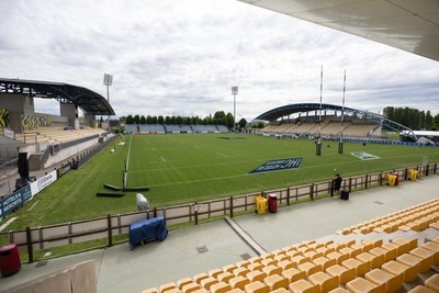 260425 - Wales Women Captains Run - A general view of the Stadio Sergio Lanfranchi during Captains Run ahead of Wales’ final Guinness Women’s Six Nations match against Italy