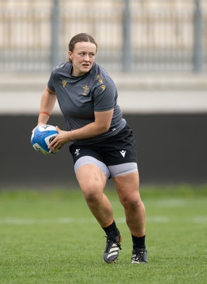 260425 - Wales Women Captains Run - Lleucu George during Captains Run ahead of Wales’ final Guinness Women’s Six Nations match against Italy
