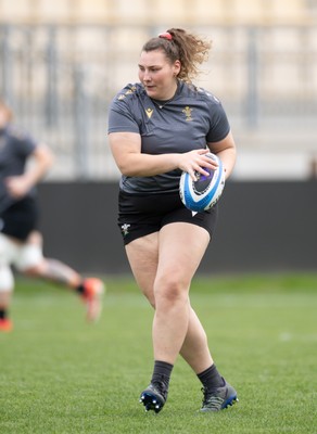 260425 - Wales Women Captains Run - Gwenllian Pyrs during Captains Run ahead of Wales’ final Guinness Women’s Six Nations match against Italy