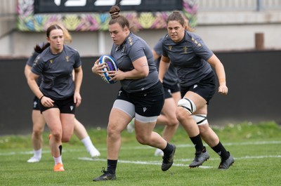 260425 - Wales Women Captains Run - Carys Phillips during Captains Run ahead of Wales’ final Guinness Women’s Six Nations match against Italy