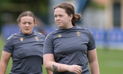 260425 - Wales Women Captains Run - Maisie Davies during Captains Run ahead of Wales’ final Guinness Women’s Six Nations match against Italy