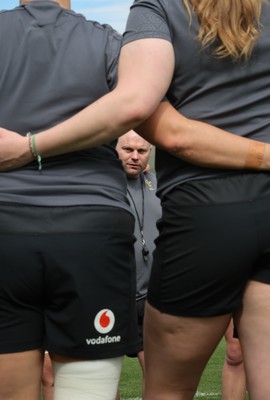 260425 - Wales Women Captains Run -Sean Lynn, Wales Women head coach during Captains Run ahead of Wales’ final Guinness Women’s Six Nations match against Italy