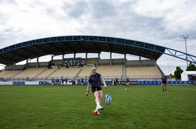 260425 - Wales Women Captains Run - Keira Bevan during Captains Run ahead of Wales’ final Guinness Women’s Six Nations match against Italy