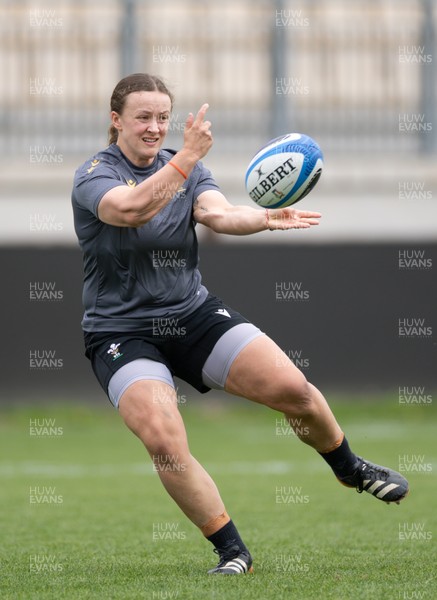 260425 - Wales Women Captains Run - Lleucu Georgei during Captains Run ahead of Wales’ final Guinness Women’s Six Nations match against Italy