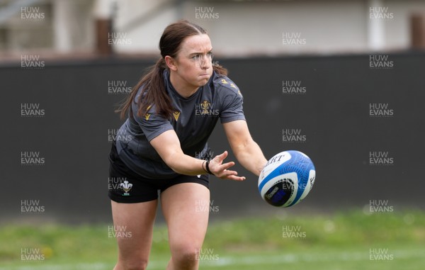 260425 - Wales Women Captains Run - Sian Jones during Captains Run ahead of Wales’ final Guinness Women’s Six Nations match against Italy