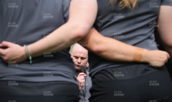 260425 - Wales Women Captains Run -Sean Lynn, Wales Women head coach during Captains Run ahead of Wales’ final Guinness Women’s Six Nations match against Italy