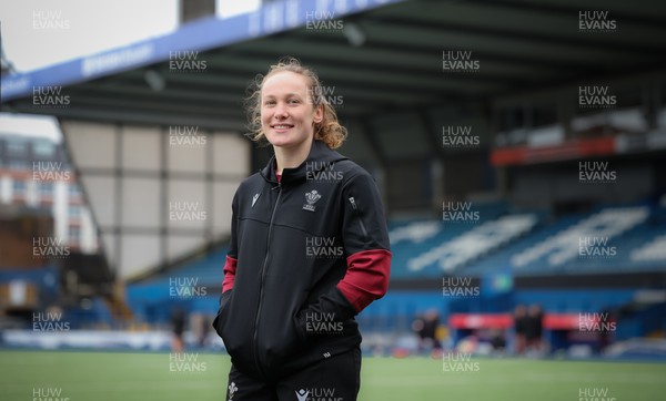 220324 - Wales Women Captain’s Walkthrough - Jenny Hesketh who will make her Wales debut on Saturday,during Captain’s Walkthrough ahead of their opening Women’s 6 Nations match against Scotland