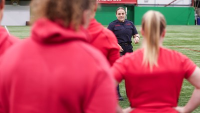 040526 - Wales Women Rugby with South Wales Fire Service - Wales International Squad member and South Wales Fire Service fire fighter Jenni Scoble brings her colleagues from Blue Watch Roath to meet and take part in team building with her Wales team members