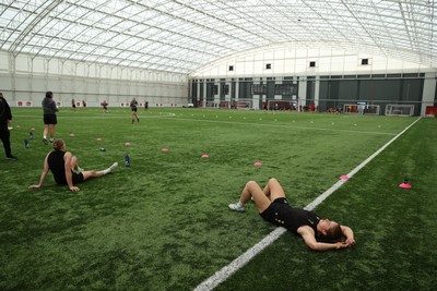 030625 - Wales Women Fitness Training as their preparation for this years World Cup begins - Carys Cox and Lisa Neumann