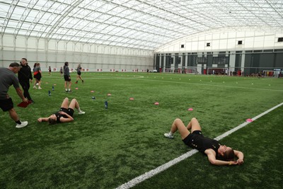 030625 - Wales Women Fitness Training as their preparation for this years World Cup begins - Carys Cox and Lisa Neumann