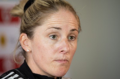 200622 - Wales Women Football Squad Announcement - Wales Women manager Gemma Grainger speaks to media during press conference to announce the squad to take on New Zealand