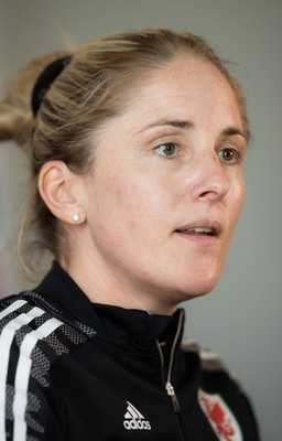 200622 - Wales Women Football Squad Announcement - Wales Women manager Gemma Grainger speaks to media during press conference to announce the squad to take on New Zealand