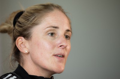 200622 - Wales Women Football Squad Announcement - Wales Women manager Gemma Grainger speaks to media during press conference to announce the squad to take on New Zealand