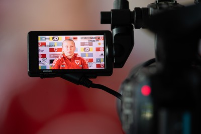 200622 - Wales Women Football Squad Announcement - Morgan Rogers speaks to media during press conference to announce the squad to take on New Zealand