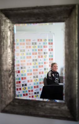 200622 - Wales Women Football Squad Announcement - Wales Women manager Gemma Grainger speaks to media during press conference to announce the squad to take on New Zealand