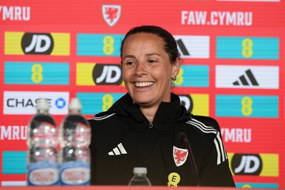 080626 - Wales Women Football Media Conference - Wales head coach Rhian Wilkinson speaks to the media ahead of their upcoming World Cup qualifier match against Czech Republic