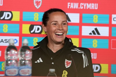 080626 - Wales Women Football Media Conference - Wales head coach Rhian Wilkinson speaks to the media ahead of their upcoming World Cup qualifier match against Czech Republic