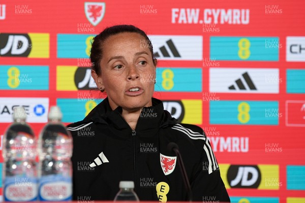 080626 - Wales Women Football Media Conference - Wales head coach Rhian Wilkinson speaks to the media ahead of their upcoming World Cup qualifier match against Czech Republic