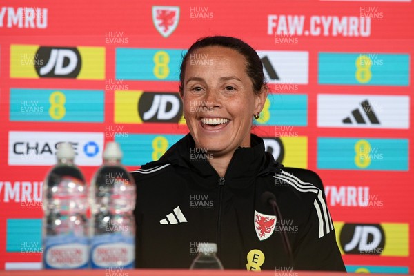 080626 - Wales Women Football Media Conference - Wales head coach Rhian Wilkinson speaks to the media ahead of their upcoming World Cup qualifier match against Czech Republic