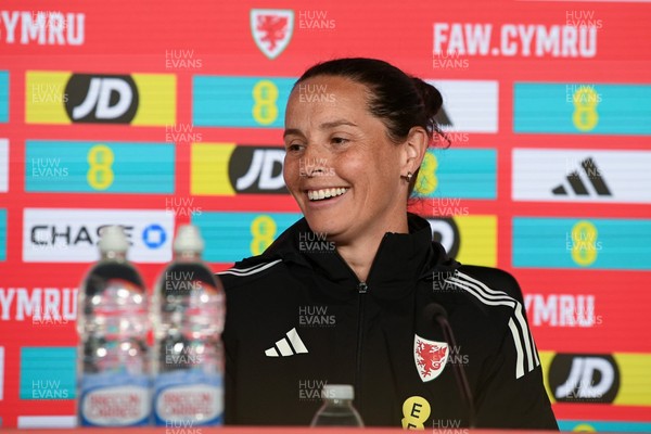 080626 - Wales Women Football Media Conference - Wales head coach Rhian Wilkinson speaks to the media ahead of their upcoming World Cup qualifier match against Czech Republic