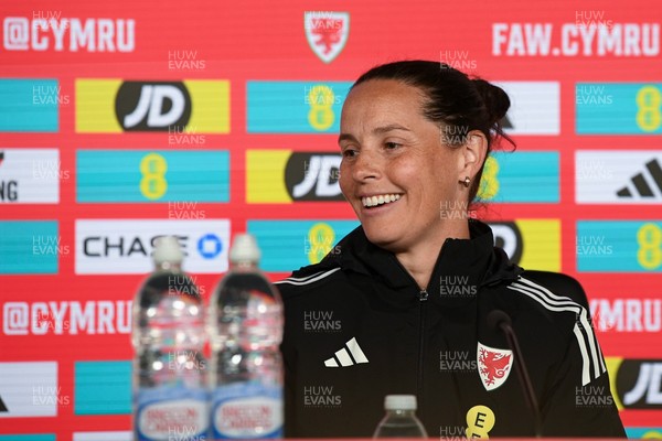080626 - Wales Women Football Media Conference - Wales head coach Rhian Wilkinson speaks to the media ahead of their upcoming World Cup qualifier match against Czech Republic
