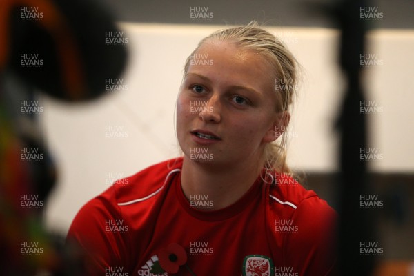 061119 - Wales Women Football Media Interviews - Elise Hughes talks to the media