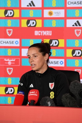 270526 - Wales Women Football Squad Announcement - Wales Women Head Coach, Rhian Wilkinson speaks to the press after announcing her squad for the upcoming World Cup Qualifying match against Czech Republic  