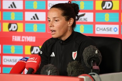 270526 - Wales Women Football Squad Announcement - Wales Women Head Coach, Rhian Wilkinson speaks to the press after announcing her squad for the upcoming World Cup Qualifying match against Czech Republic  