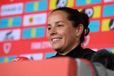 270526 - Wales Women Football Squad Announcement - Wales Women Head Coach, Rhian Wilkinson speaks to the press after announcing her squad for the upcoming World Cup Qualifying match against Czech Republic  