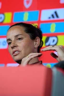 270526 - Wales Women Football Squad Announcement - Wales Women Head Coach, Rhian Wilkinson speaks to the press after announcing her squad for the upcoming World Cup Qualifying match against Czech Republic  