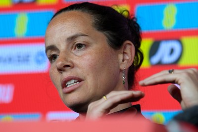 270526 - Wales Women Football Squad Announcement - Wales Women Head Coach, Rhian Wilkinson speaks to the press after announcing her squad for the upcoming World Cup Qualifying match against Czech Republic  