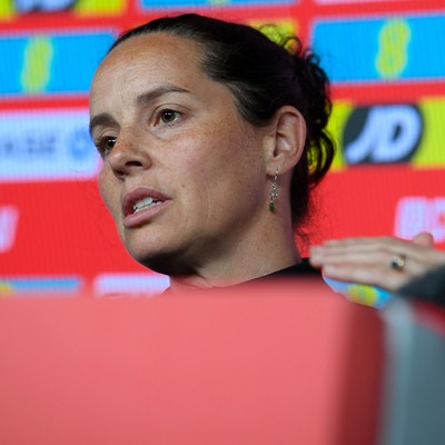 270526 - Wales Women Football Squad Announcement - Wales Women Head Coach, Rhian Wilkinson speaks to the press after announcing her squad for the upcoming World Cup Qualifying match against Czech Republic  