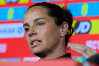 270526 - Wales Women Football Squad Announcement - Wales Women Head Coach, Rhian Wilkinson speaks to the press after announcing her squad for the upcoming World Cup Qualifying match against Czech Republic  