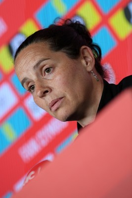 270526 - Wales Women Football Squad Announcement - Wales Women Head Coach, Rhian Wilkinson speaks to the press after announcing her squad for the upcoming World Cup Qualifying match against Czech Republic  