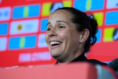 270526 - Wales Women Football Squad Announcement - Wales Women Head Coach, Rhian Wilkinson speaks to the press after announcing her squad for the upcoming World Cup Qualifying match against Czech Republic  