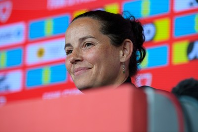 270526 - Wales Women Football Squad Announcement - Wales Women Head Coach, Rhian Wilkinson speaks to the press after announcing her squad for the upcoming World Cup Qualifying match against Czech Republic  