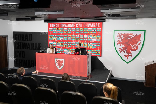 270526 - Wales Women Football Squad Announcement - Wales Women Head Coach, Rhian Wilkinson speaks to the press after announcing her squad for the upcoming World Cup Qualifying match against Czech Republic  