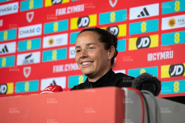 270526 - Wales Women Football Squad Announcement - Wales Women Head Coach, Rhian Wilkinson speaks to the press after announcing her squad for the upcoming World Cup Qualifying match against Czech Republic  