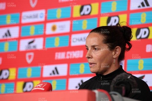 270526 - Wales Women Football Squad Announcement - Wales Women Head Coach, Rhian Wilkinson speaks to the press after announcing her squad for the upcoming World Cup Qualifying match against Czech Republic  
