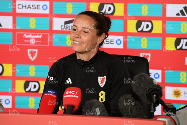 270526 - Wales Women Football Squad Announcement - Wales Women Head Coach, Rhian Wilkinson speaks to the press after announcing her squad for the upcoming World Cup Qualifying match against Czech Republic  