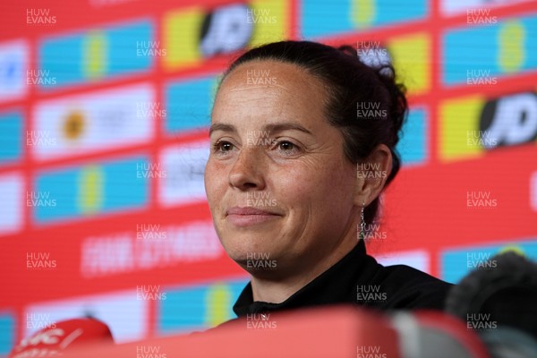 270526 - Wales Women Football Squad Announcement - Wales Women Head Coach, Rhian Wilkinson speaks to the press after announcing her squad for the upcoming World Cup Qualifying match against Czech Republic  