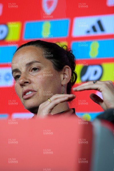 270526 - Wales Women Football Squad Announcement - Wales Women Head Coach, Rhian Wilkinson speaks to the press after announcing her squad for the upcoming World Cup Qualifying match against Czech Republic  